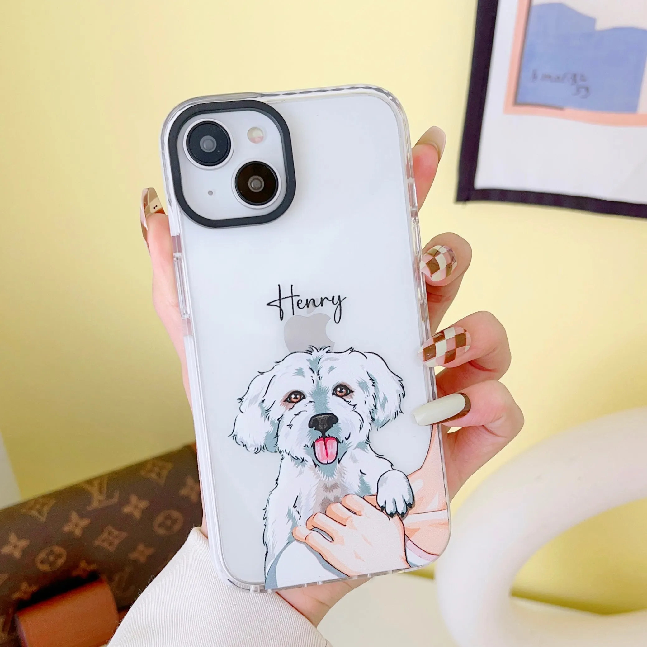 iPhone Impact Proof Customised Silicon Case ( Dog On Shoulder )