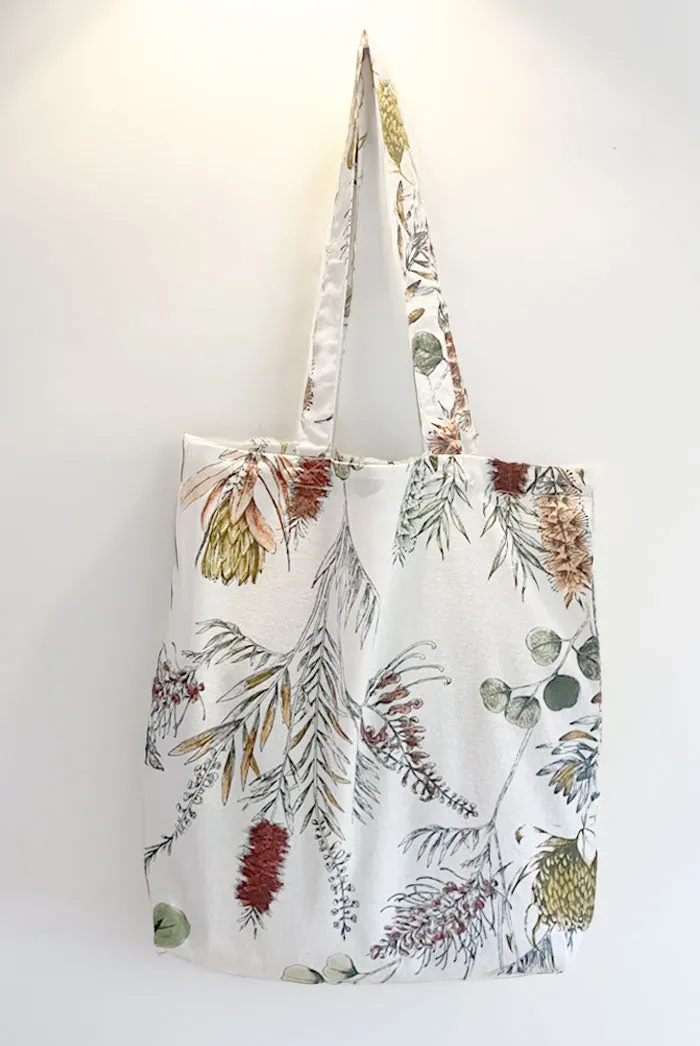 Jhola Tote Bag | Herbs: White