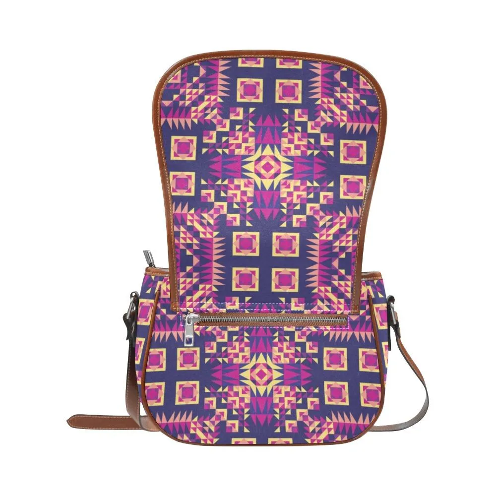 Kaleidoscope Bleu Saddle Bag/Large