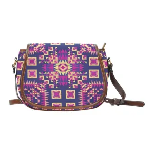 Kaleidoscope Bleu Saddle Bag/Large