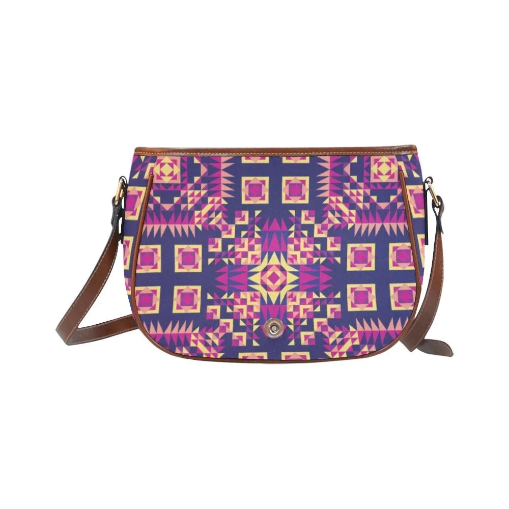 Kaleidoscope Bleu Saddle Bag/Large