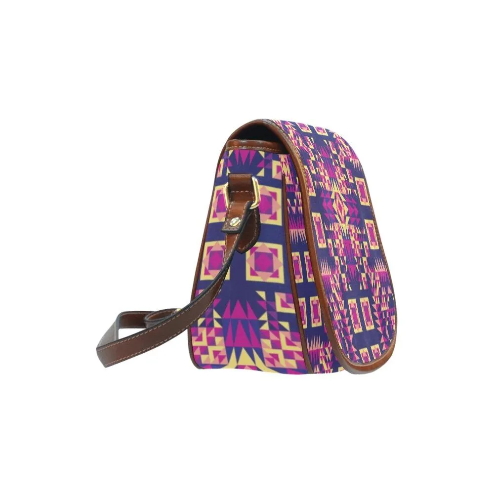 Kaleidoscope Bleu Saddle Bag/Large