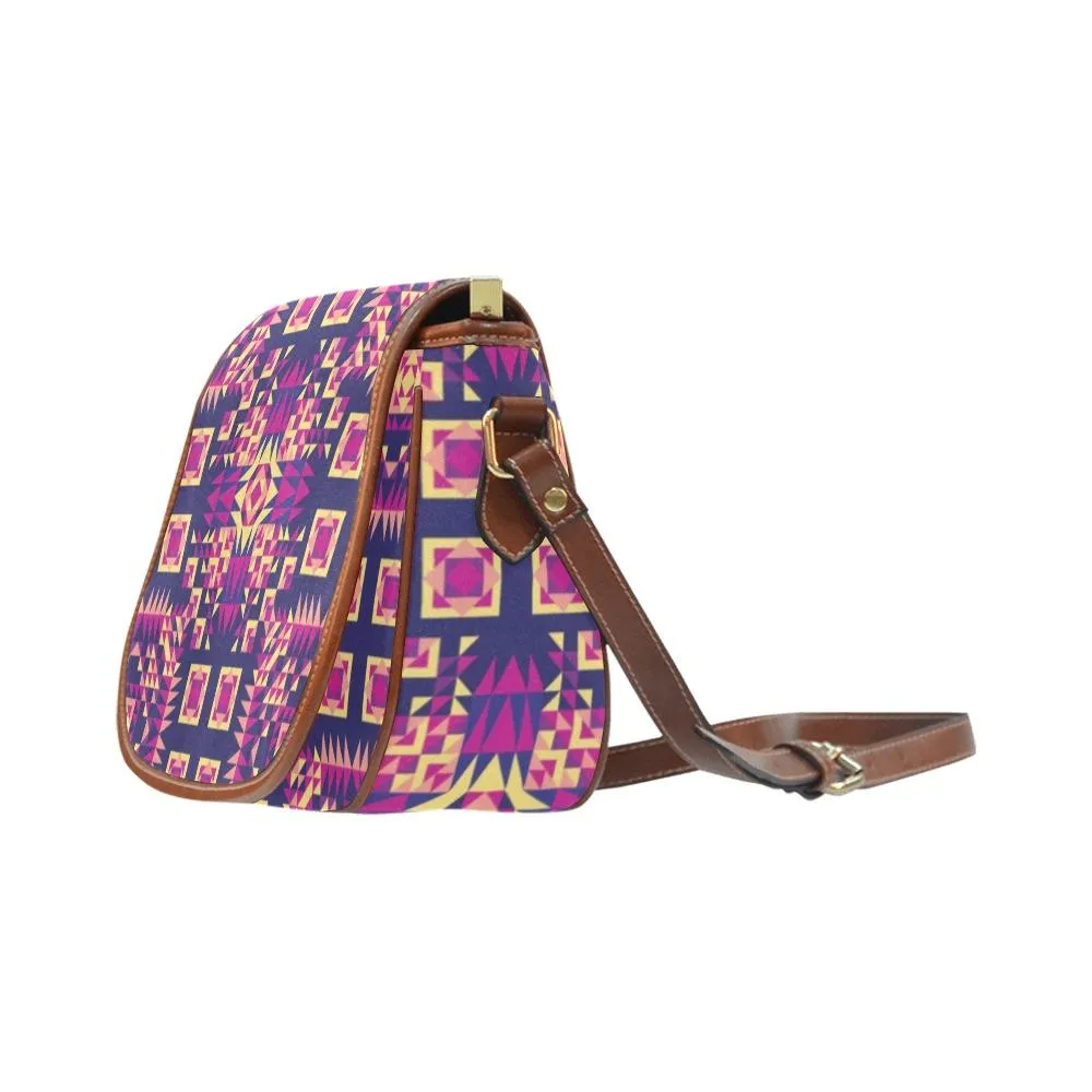 Kaleidoscope Bleu Saddle Bag/Large