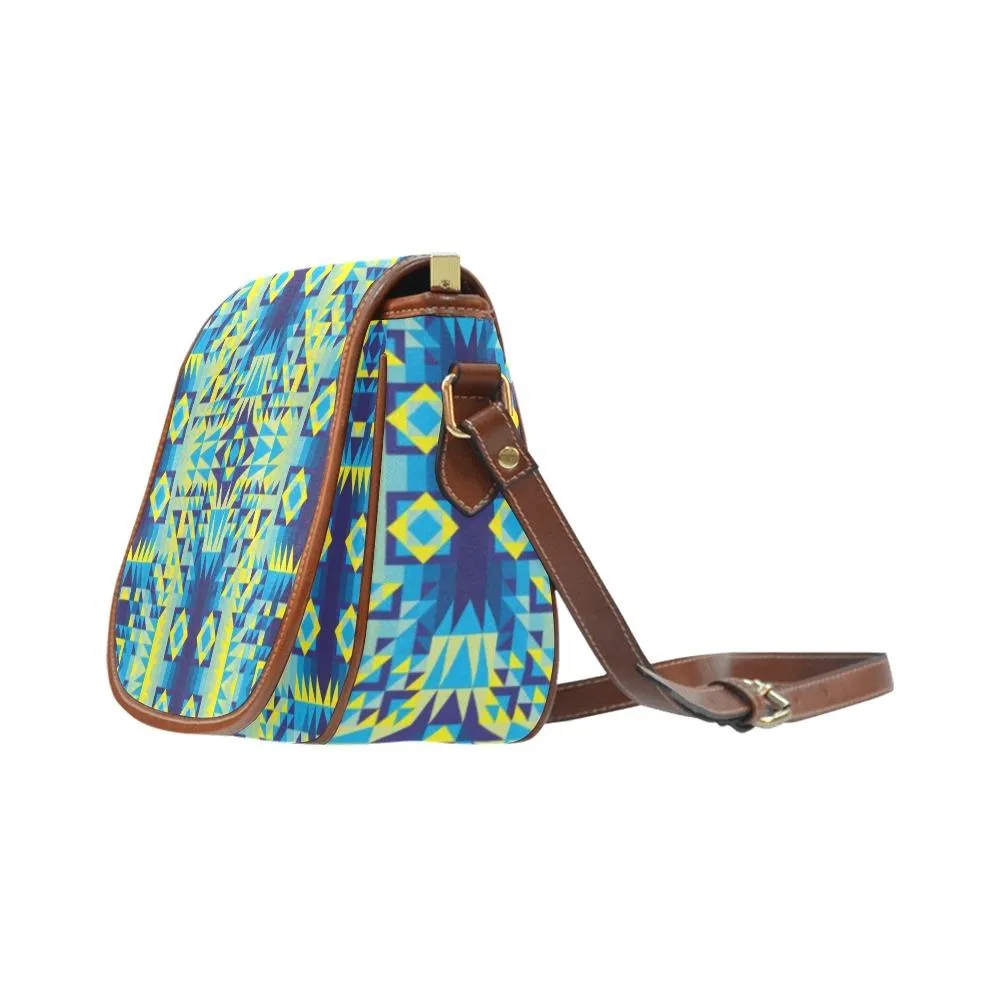 Kaleidoscope Jaune Bleu Saddle Bag/Large