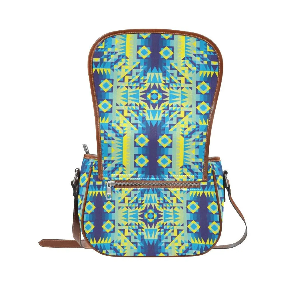 Kaleidoscope Jaune Bleu Saddle Bag/Large