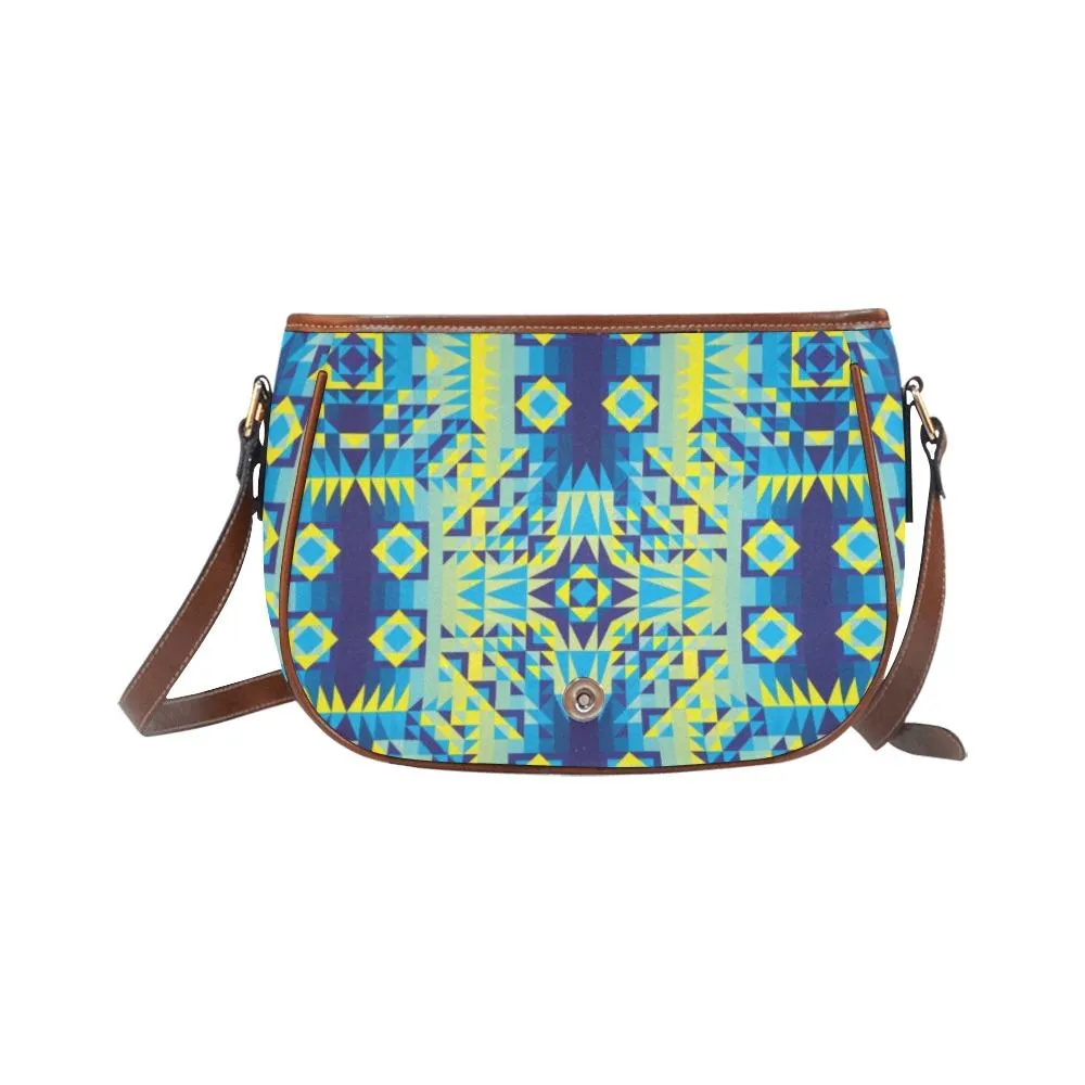 Kaleidoscope Jaune Bleu Saddle Bag/Large