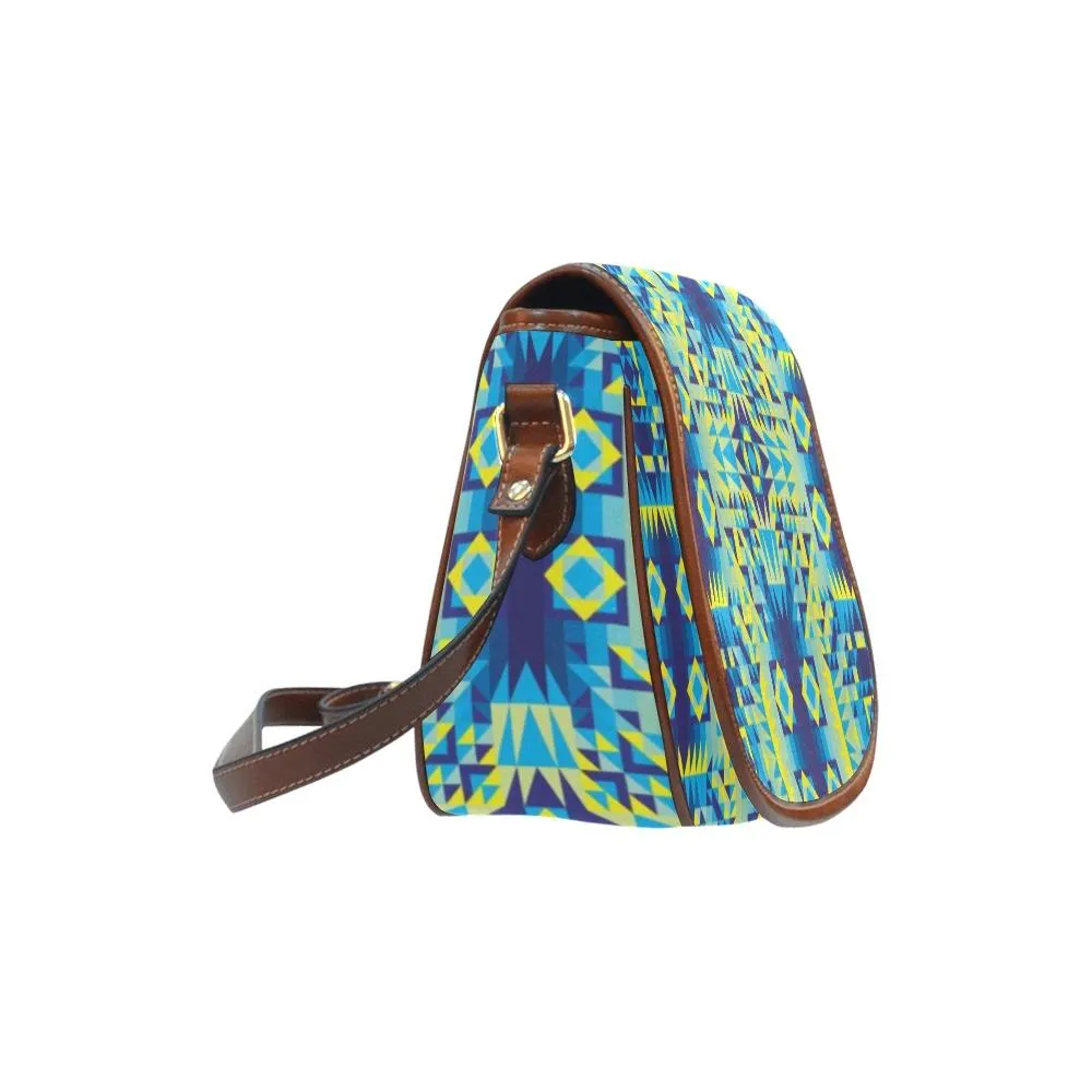 Kaleidoscope Jaune Bleu Saddle Bag/Large