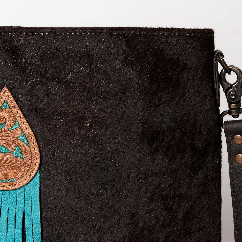 KBG174 - KBG174 -CROSS BODY Hand Tooled Saddle Leather with Cowhide Leather Ladies Bag H13XW14XD3 KB