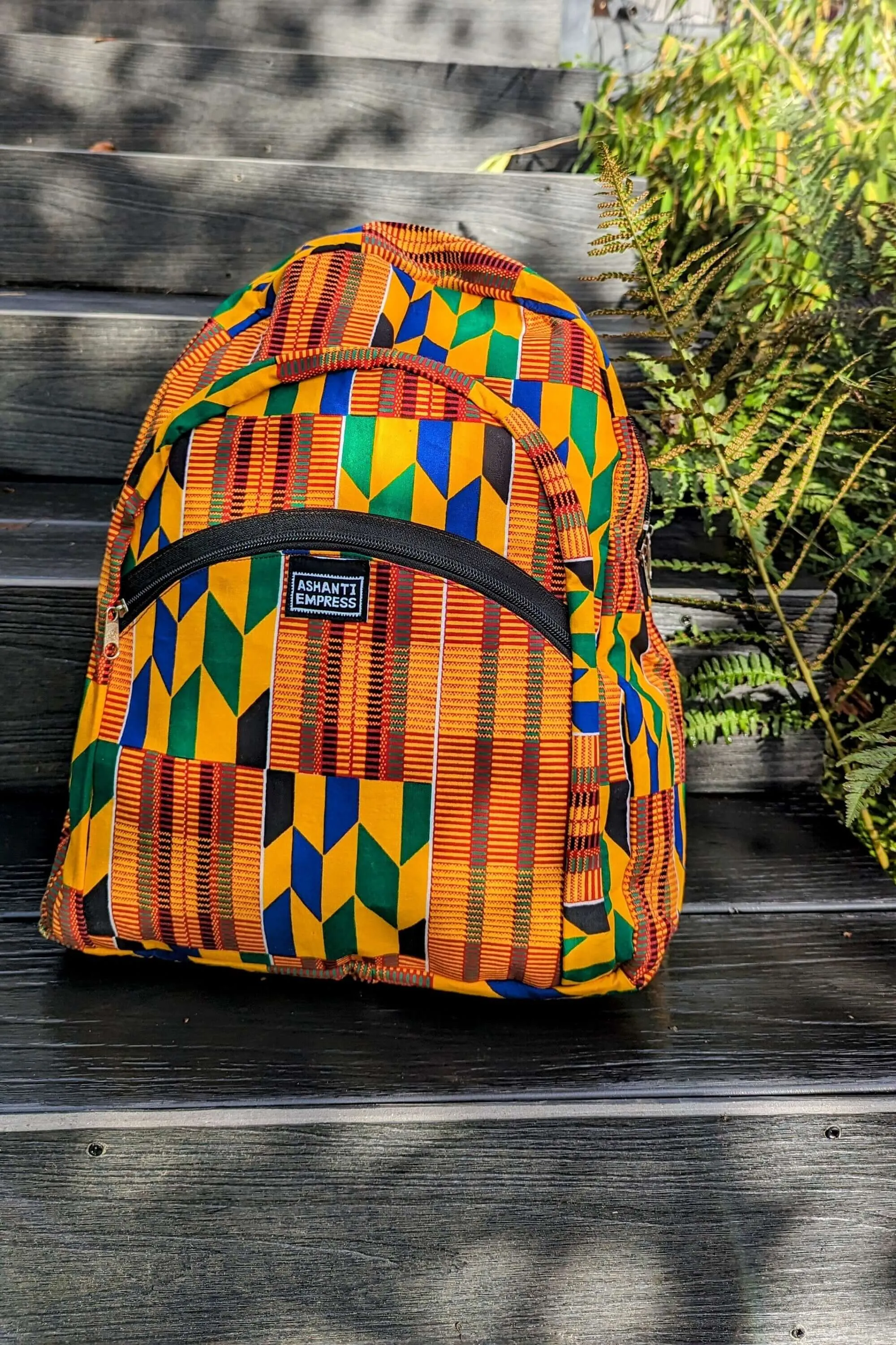 Kente African Print Backpack