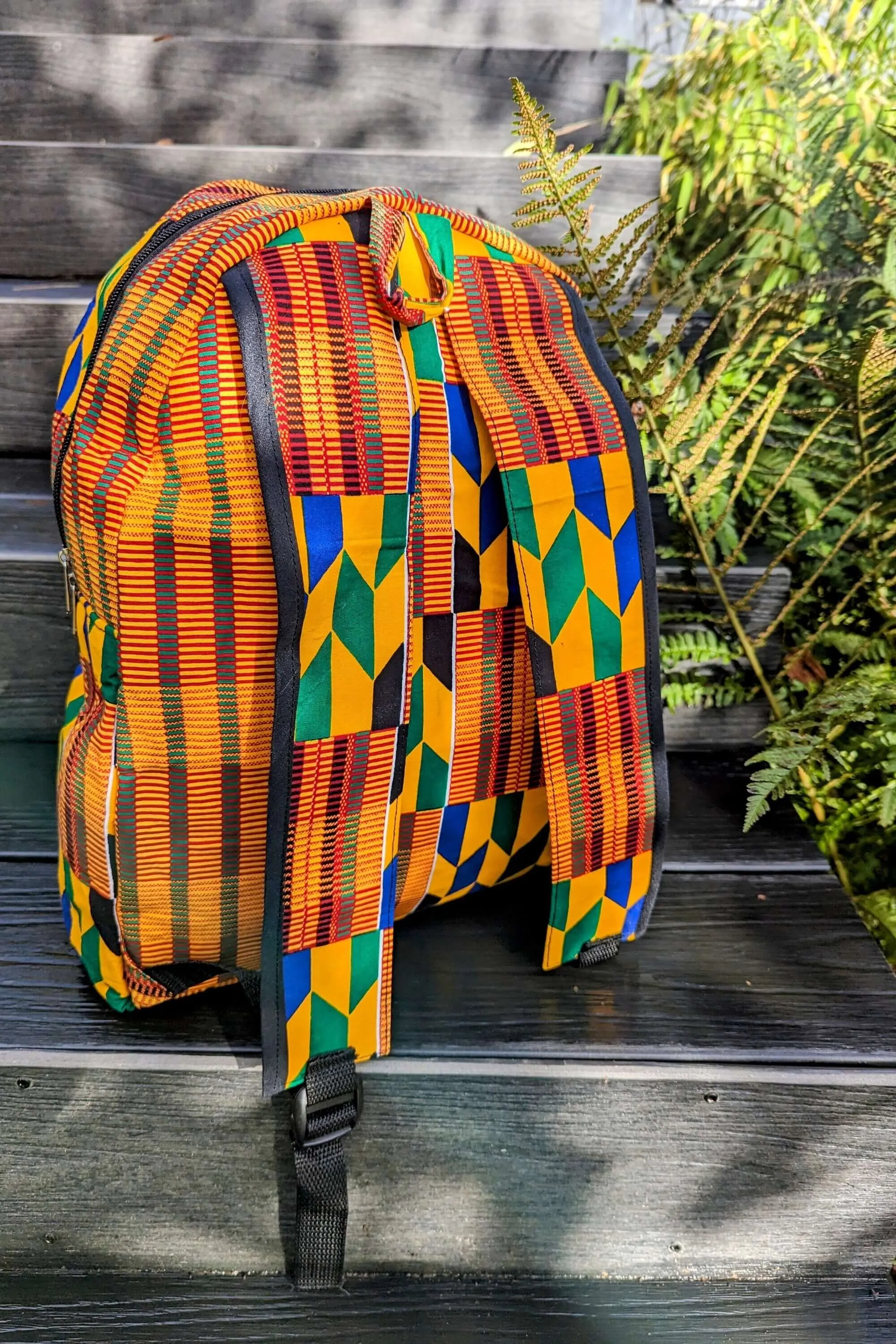 Kente African Print Backpack