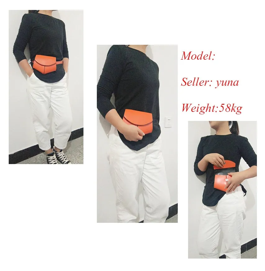 Kovenly Women Serpentine Fanny Pack Waist Chest Mini PU Leather Small Shoulder Belt Bag
