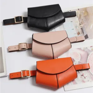 Kovenly Women Serpentine Fanny Pack Waist Chest Mini PU Leather Small Shoulder Belt Bag