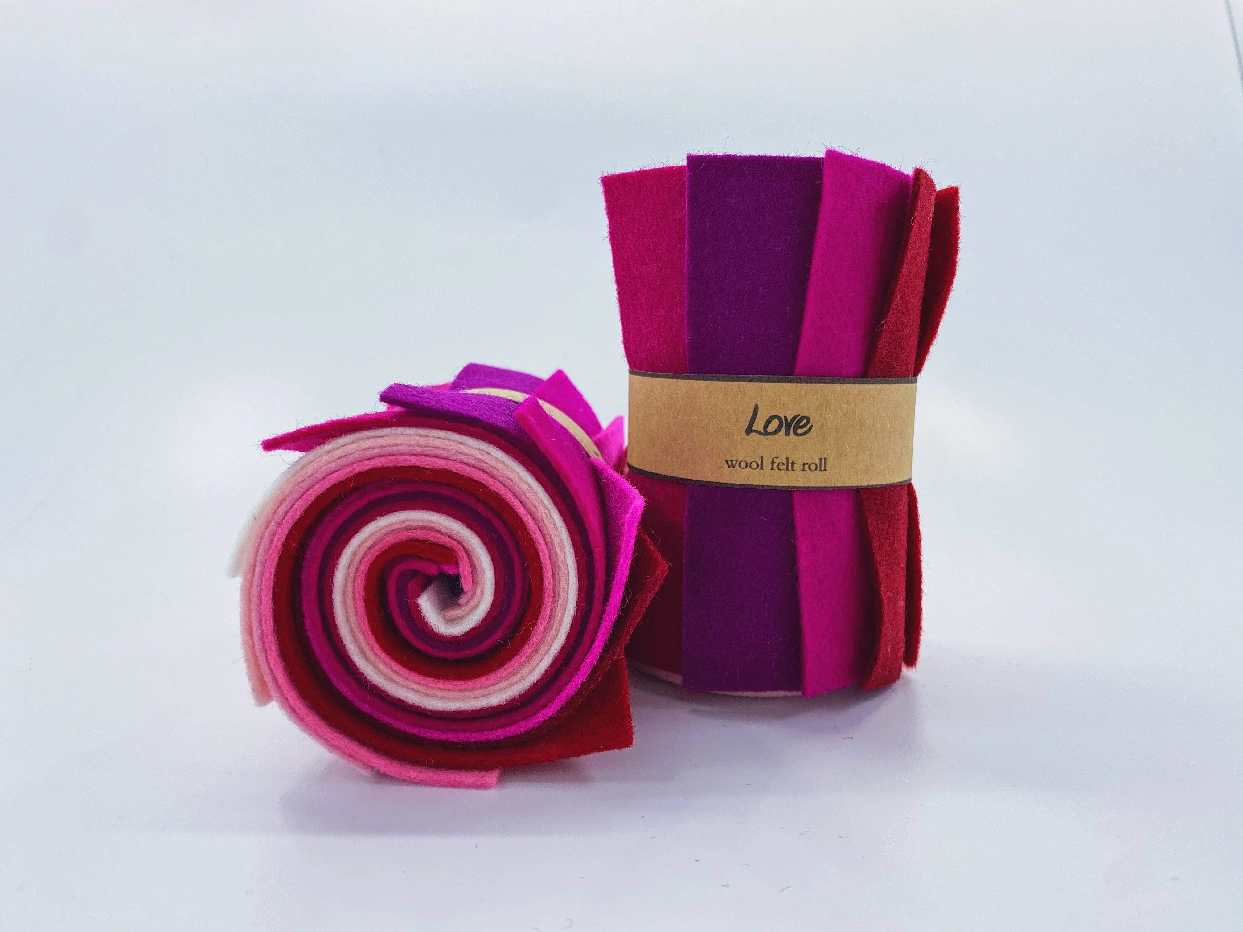 Large Wool Felt Roll - Love