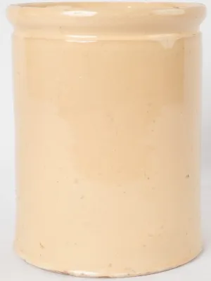 Late 19th century Provençal preserving pot - yellow ocher 8¾"
