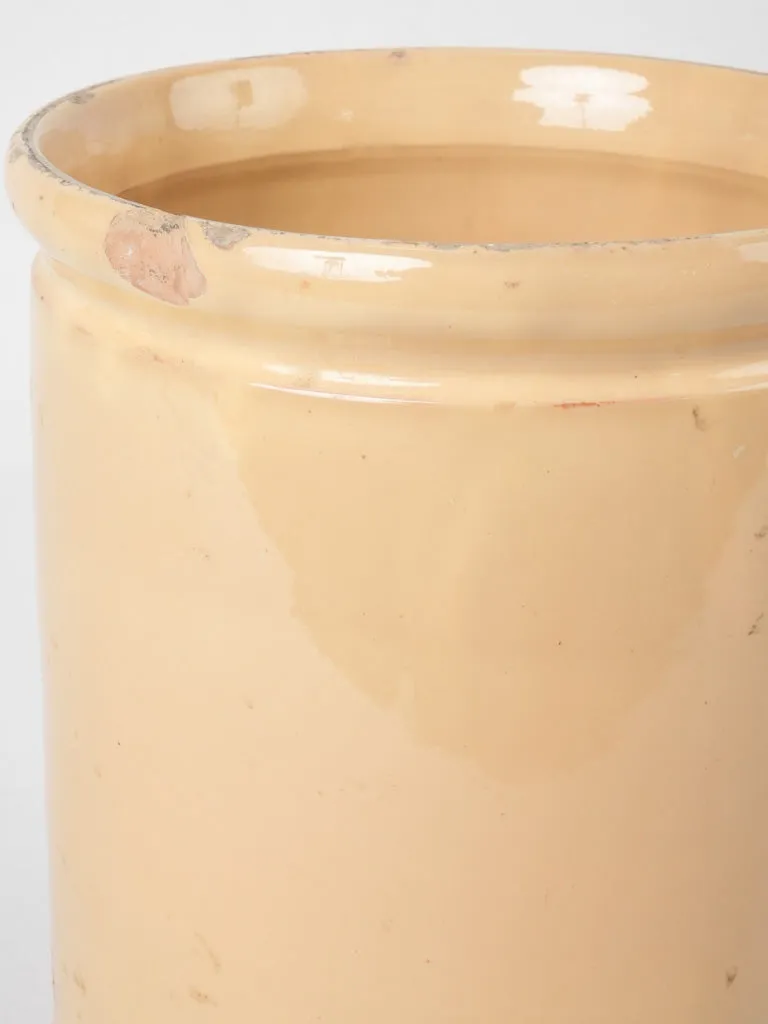Late 19th century Provençal preserving pot - yellow ocher 8¾"