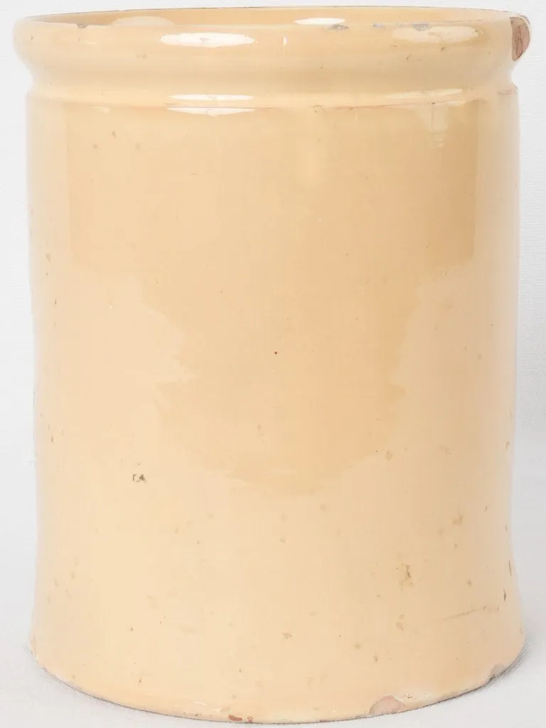 Late 19th century Provençal preserving pot - yellow ocher 8¾"