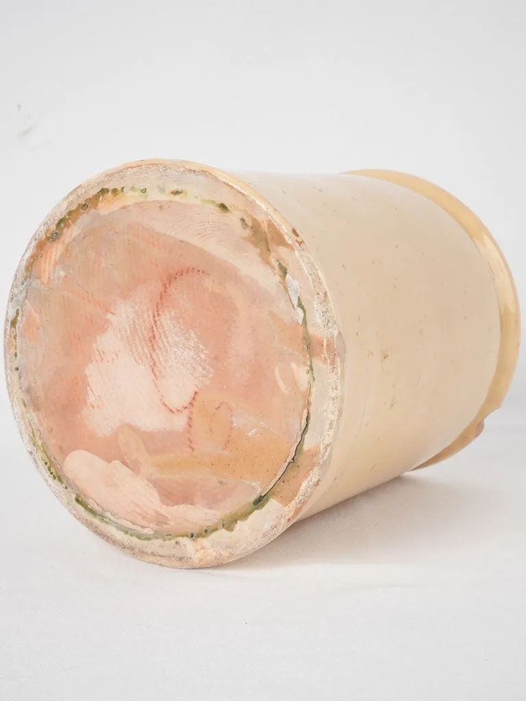 Late 19th century Provençal preserving pot - yellow ocher 8¾"