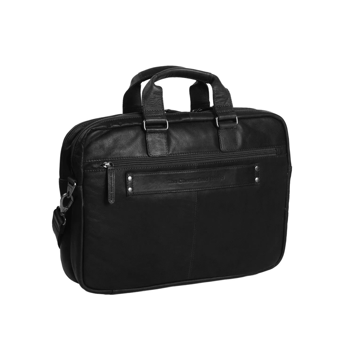 Leather Laptop Bag Black Seth