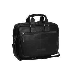 Leather Laptop Bag Black Seth
