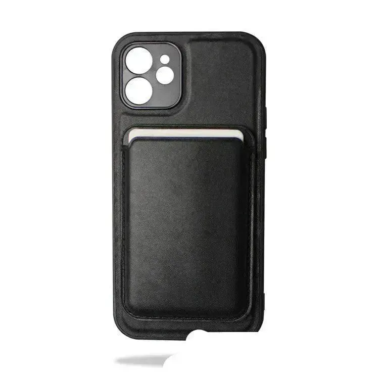 Leather Mobile Phone Case with Magnetic Card holder