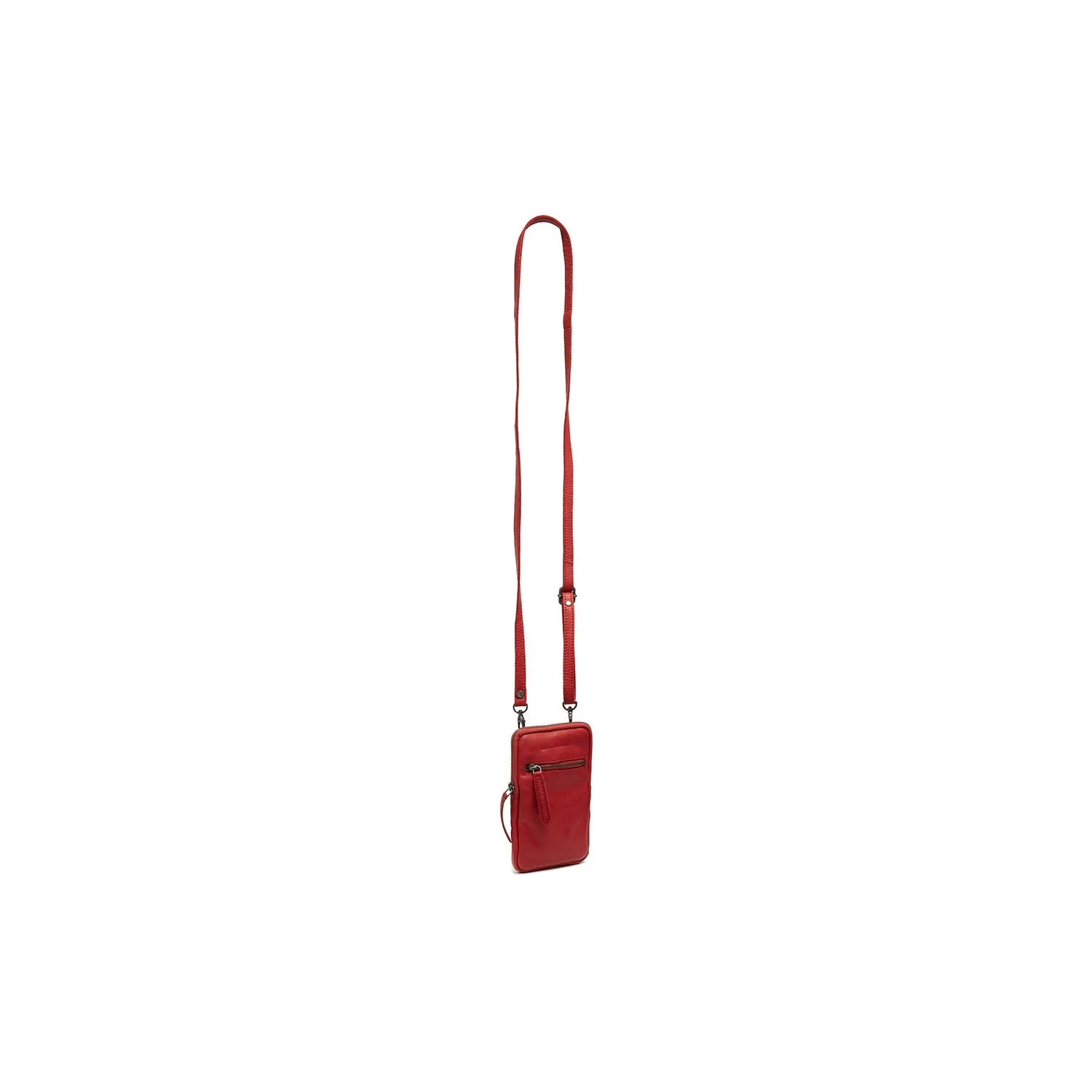 Leather Phone Pouch Red Salta