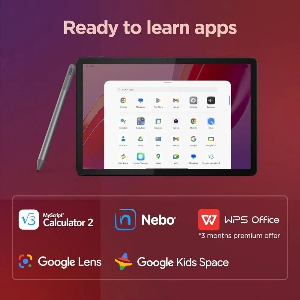 Lenovo Tab M11 LTE TB-330XU Tablet With Lenovo Tab Pen 4GB RAM   128GB ROM -  (Seafoam Green) ZADB0075MY / (Luna Grey) ZADB0211MY