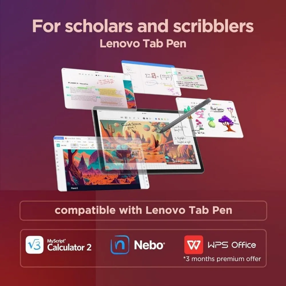 Lenovo Tab M11 LTE TB-330XU Tablet With Lenovo Tab Pen 4GB RAM   128GB ROM -  (Seafoam Green) ZADB0075MY / (Luna Grey) ZADB0211MY