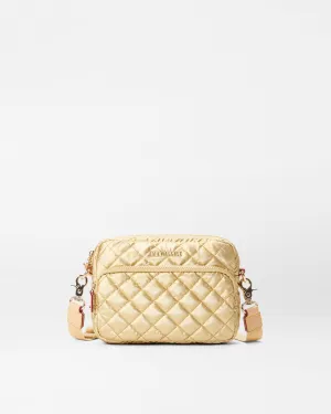 Light Gold Pearl Metallic Small Metro Camera Bag