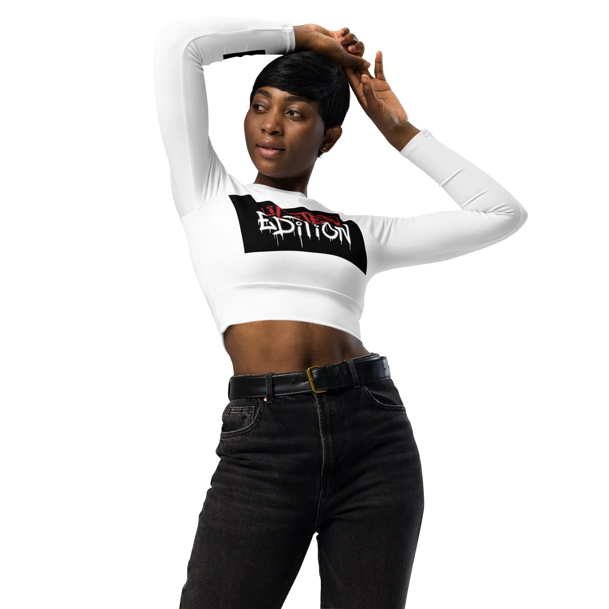 Limited Edition Recycled long-sleeve crop top