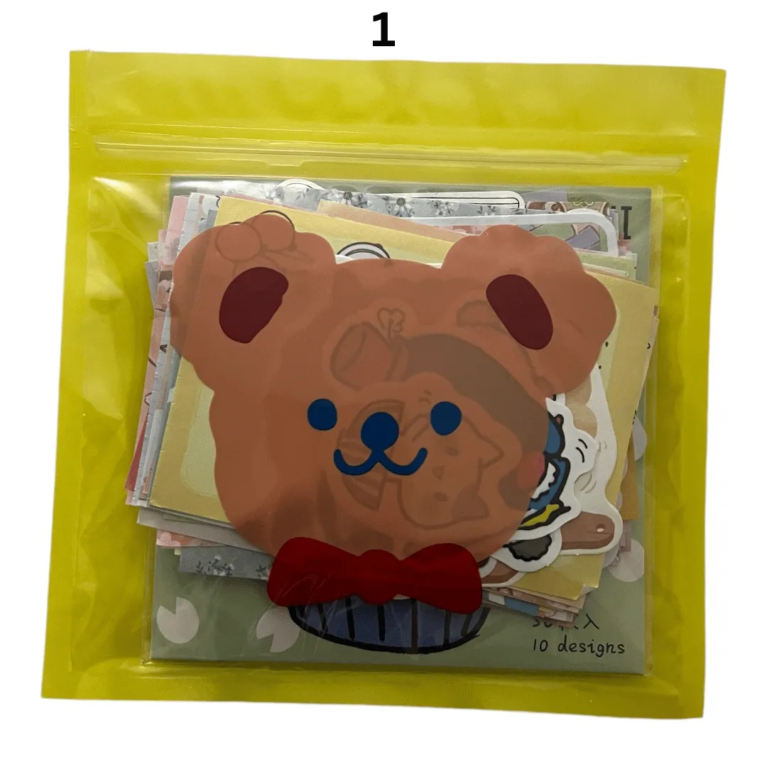LIMITED-EDITION TEDDY BEAR MINI GRAB BAGS - 115  PIECES OF KAWAII STATIONERY!