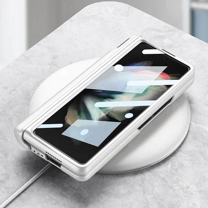 Magnetic Hinge Wrist Strap Phone Case For Samsung Galaxy Z Fold 4 3