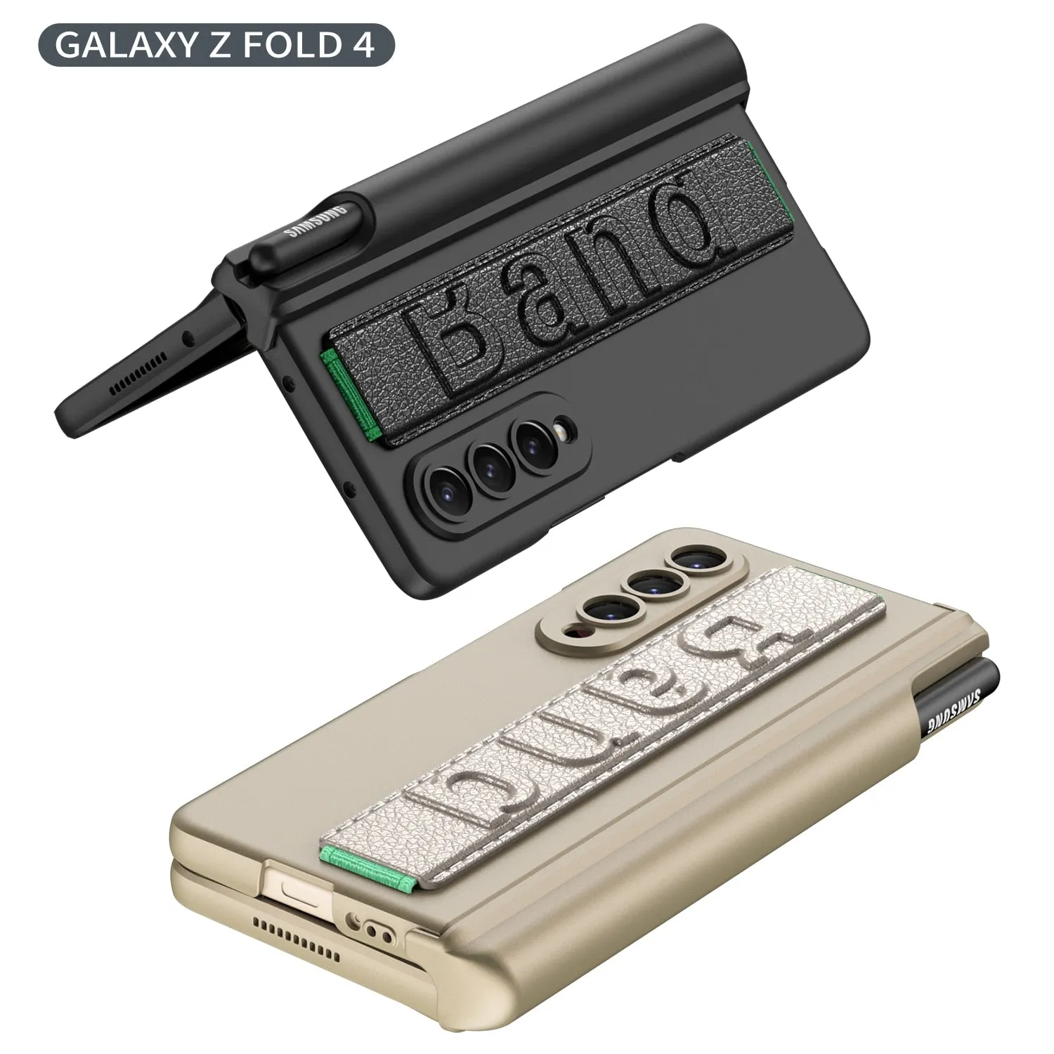 Magnetic Hinge Wrist Strap Phone Case For Samsung Galaxy Z Fold 4 3