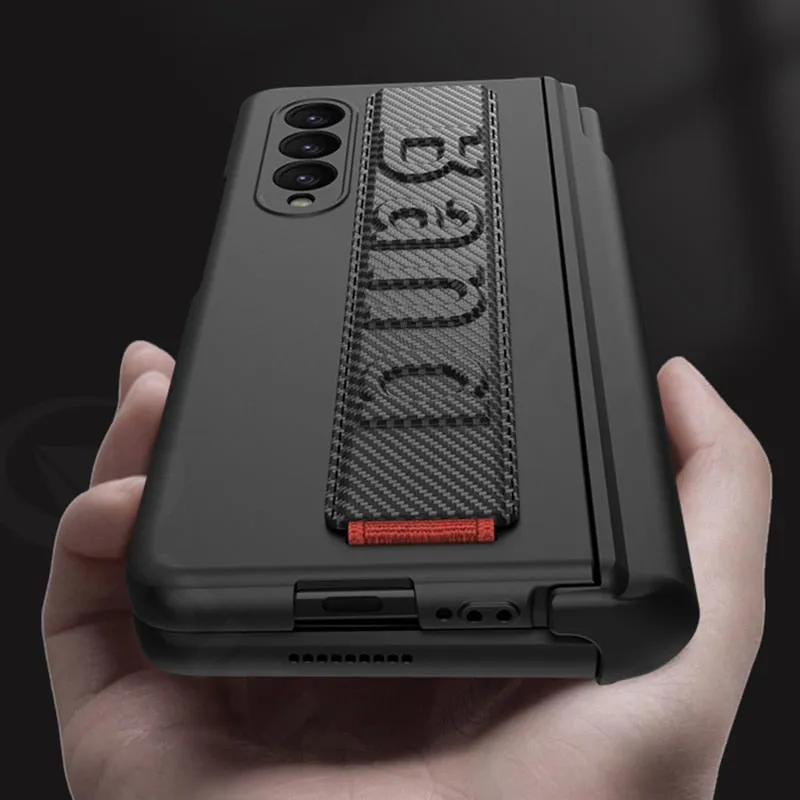 Magnetic Hinge Wrist Strap Phone Case For Samsung Galaxy Z Fold 4 3