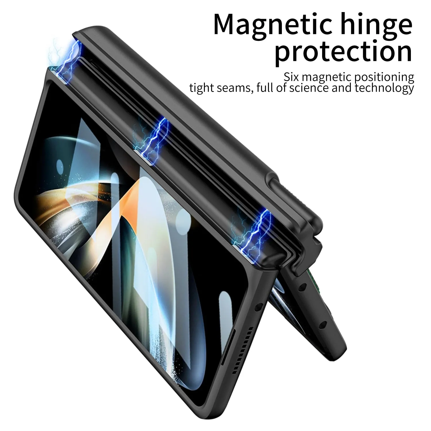 Magnetic Hinge Wrist Strap Phone Case For Samsung Galaxy Z Fold 4 3