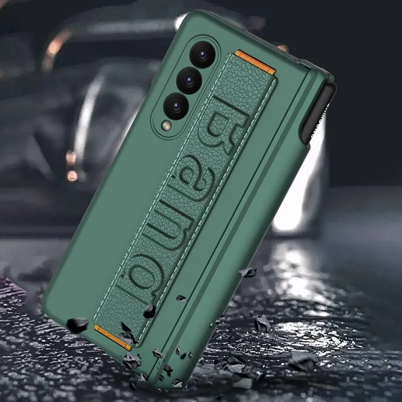 Magnetic Hinge Wrist Strap Phone Case For Samsung Galaxy Z Fold 4 3