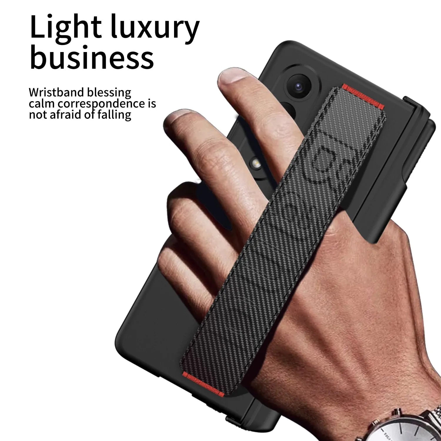 Magnetic Hinge Wrist Strap Phone Case For Samsung Galaxy Z Fold 4 3