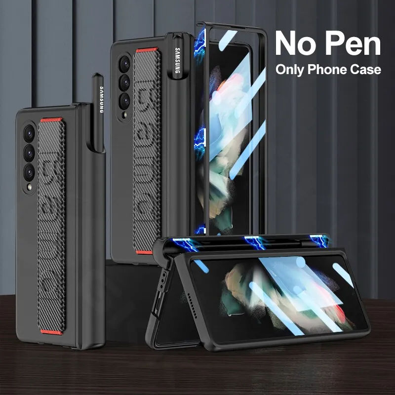 Magnetic Hinge Wrist Strap Phone Case For Samsung Galaxy Z Fold 4 3