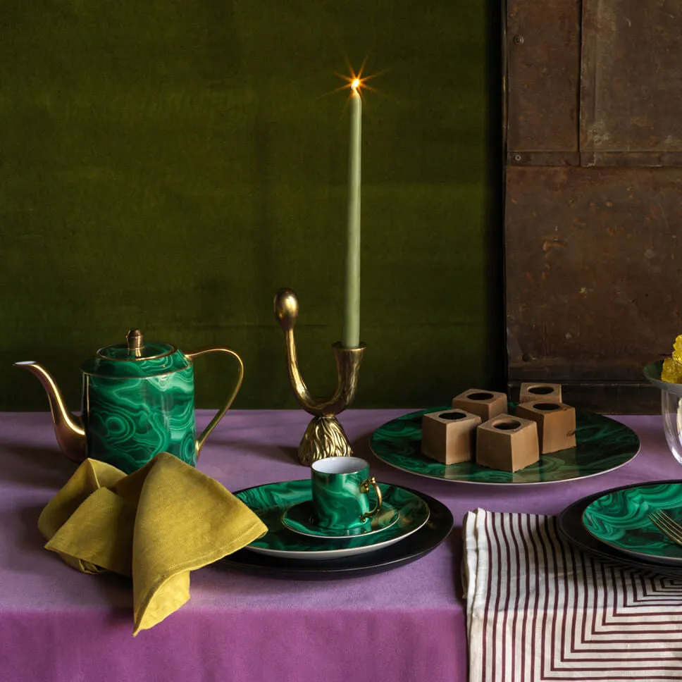 Malachite Espresso Cup   Saucer (Set of 6)