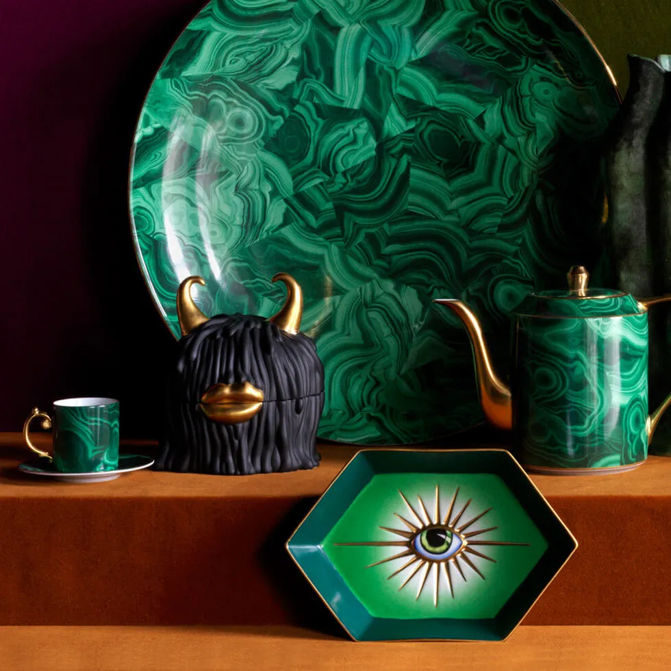 Malachite Espresso Cup   Saucer (Set of 6)