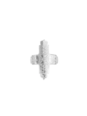 Men's Large Coin Cross Ring
