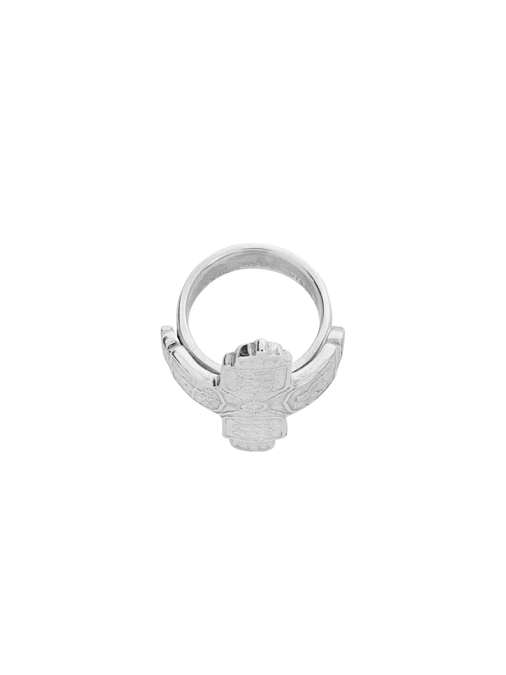 Men's Large Coin Cross Ring