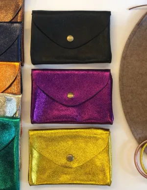 Metallic Envelope Pouches Medium Size with Inside Zip