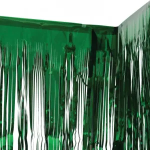 Metallic Table Skirt - Green Party Decor