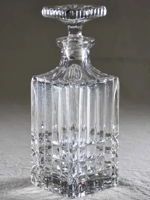 Mid century French crystal Whisky decanter