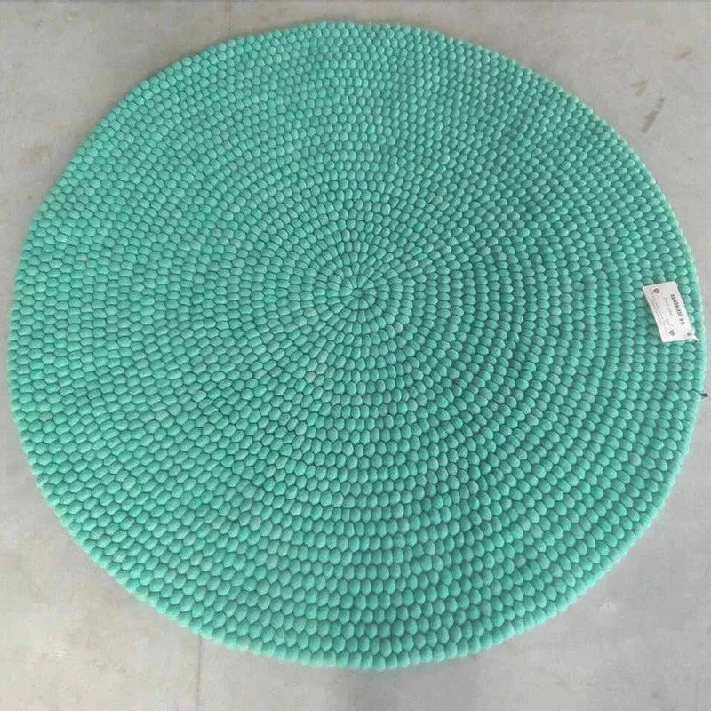 Mint Magic Felt Ball Rug