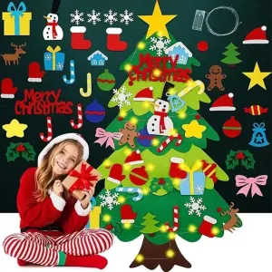 modern Everized Felt Christmas Tree for Kids,Toddlers Montessori Christmas Tree for Toddlers Felt Christmas Tree,Kids Felt Christmas Tree,Kids Felt Christmas Tree (1PCS) 2pcs 2pcs