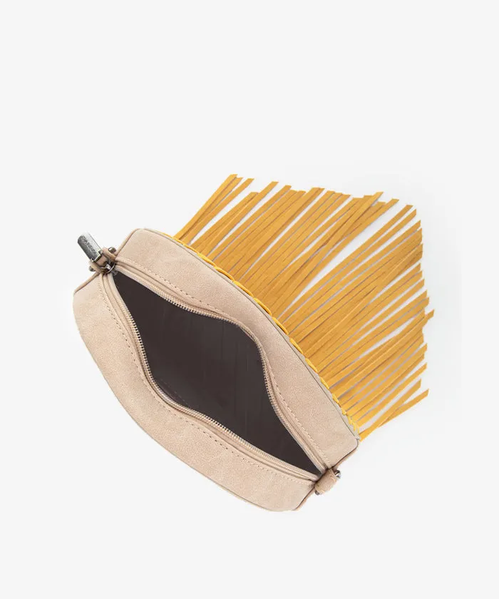 Montana West Sunflower Circle Fringe Crossbody Purse
