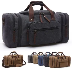 MRoyale™ Men's Canvas Expansion Duffle Weekend Travel Bag