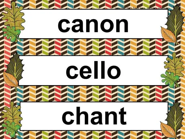 Music Word Wall - Camping Theme