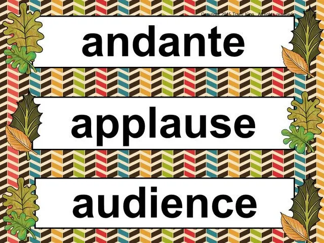 Music Word Wall - Camping Theme